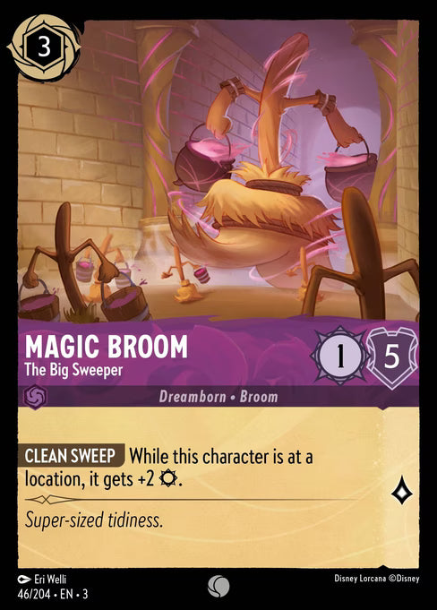 Magic Broom - The Big Sweeper Disney Lorcana card