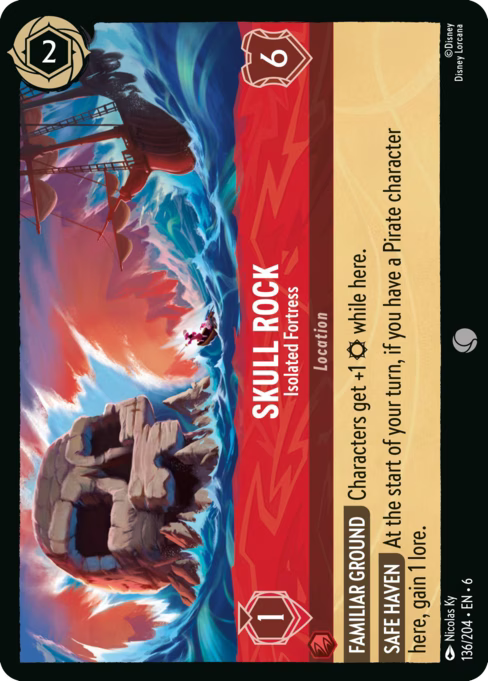 Skull Rock - Isolated Fortress Disney Lorcana card