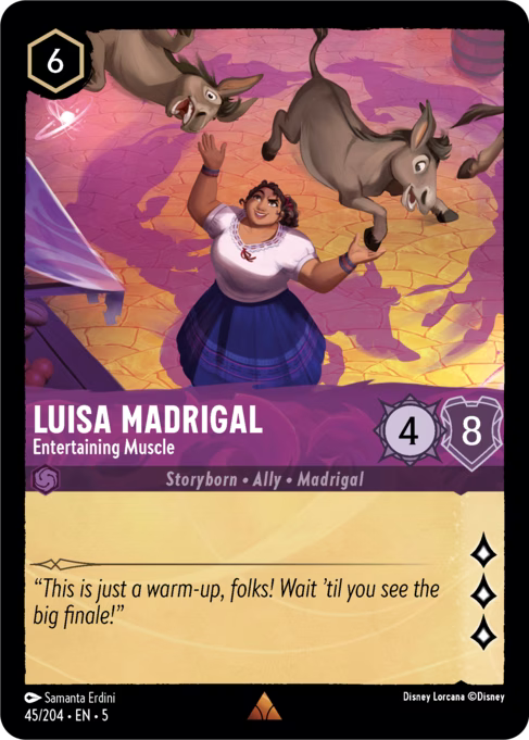 Luisa Madrigal - Entertaining Muscle Disney Lorcana card