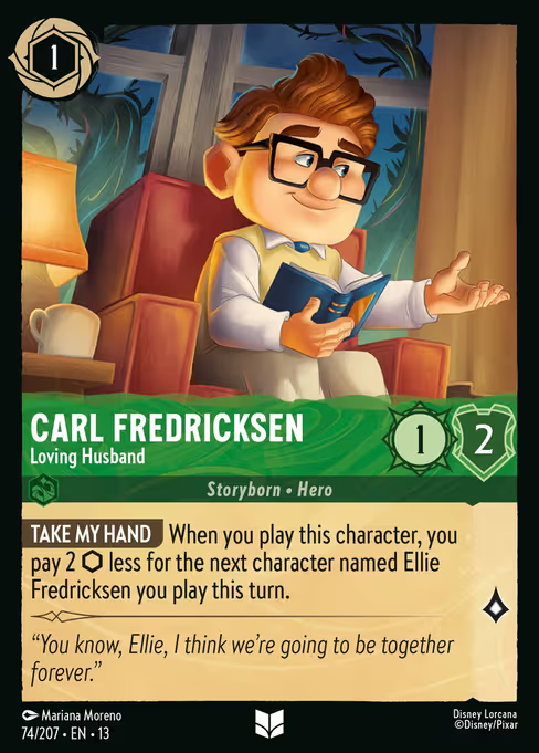 Carl Fredricksen - Loving Husband Disney Lorcana card