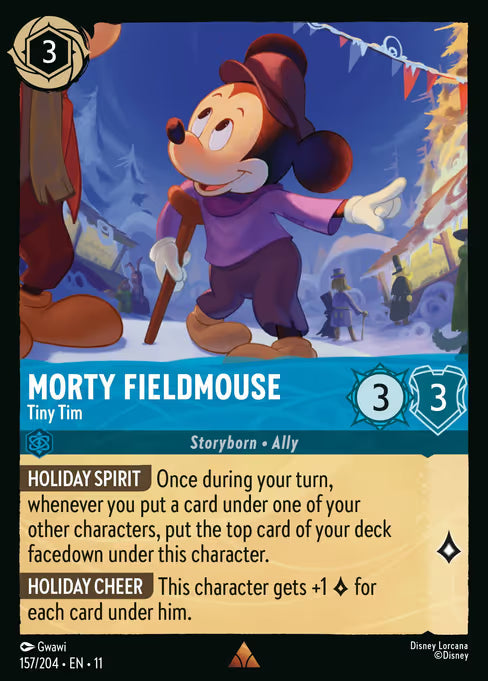 Morty Fieldmouse - Tiny Tim Disney Lorcana card