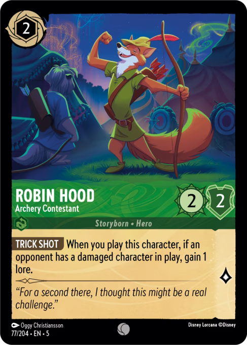 Robin Hood - Archery Contestant Disney Lorcana card