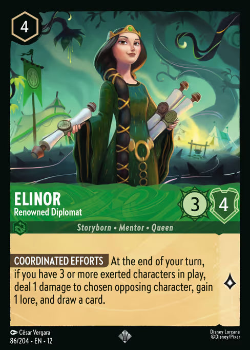 Elinor - Renowned Diplomat Disney Lorcana card