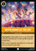 Never Gonna Let You Cry Disney Lorcana card