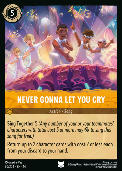 Never Gonna Let You Cry Disney Lorcana card