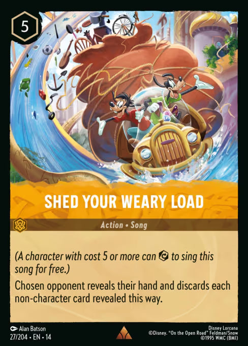 Shed Your Weary Load Disney Lorcana card