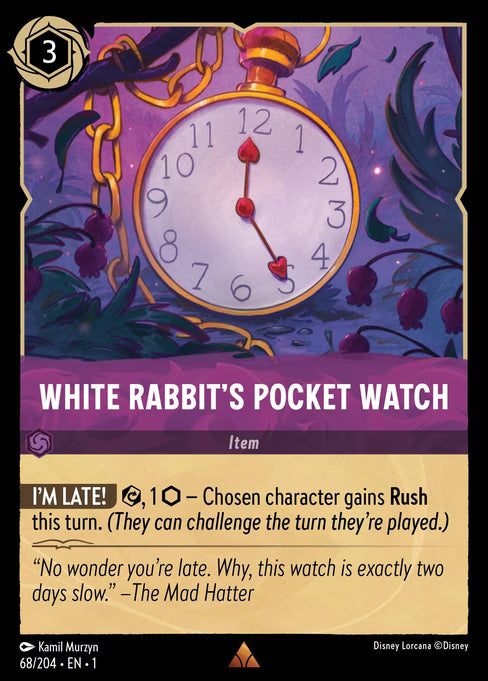White Rabbit's Pocket Watch Disney Lorcana card