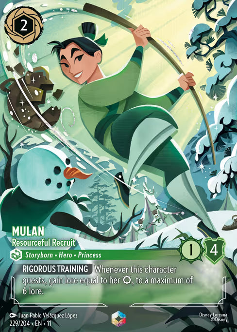 Mulan - Resourceful Recruit Disney Lorcana card