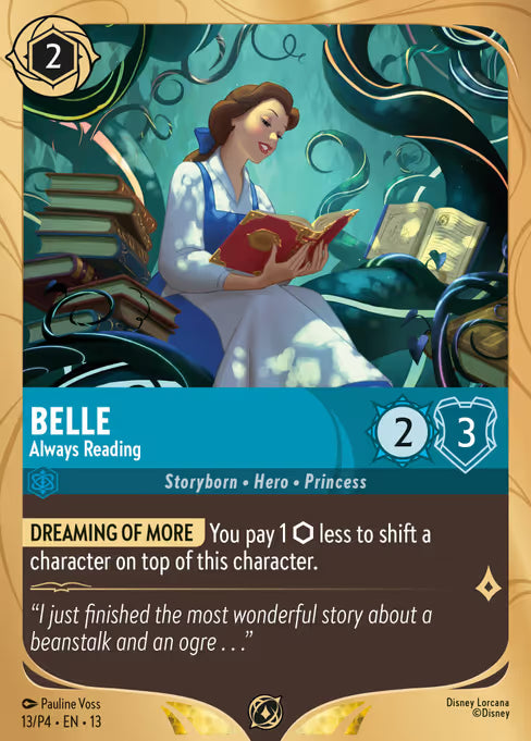 Belle - Always Reading Disney Lorcana card