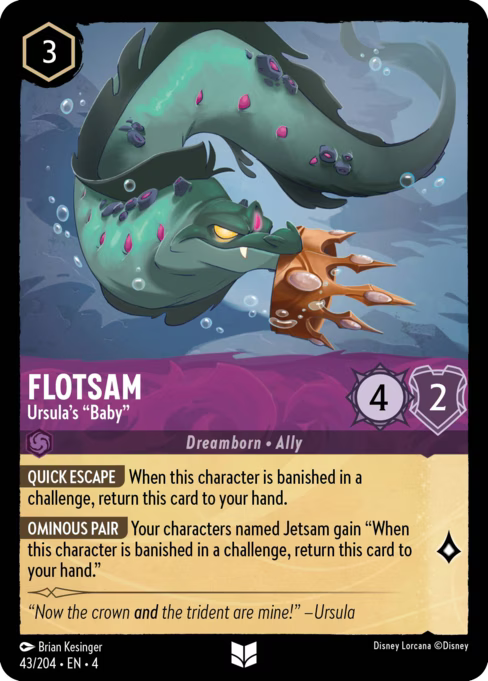 Flotsam - Ursula's "Baby" Disney Lorcana card