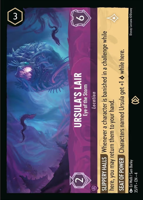 Ursula's Lair - Eye of the Storm Disney Lorcana card