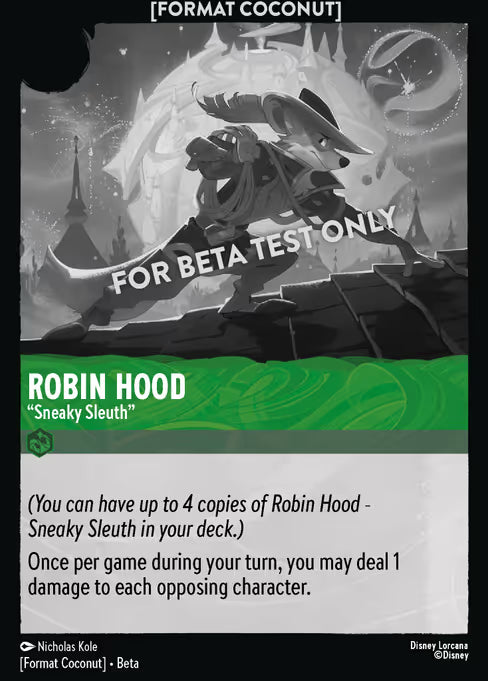 Robin Hood - "Sneaky Sleuth" Disney Lorcana card