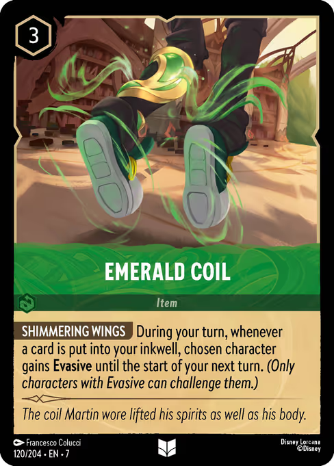 Emerald Coil Disney Lorcana card