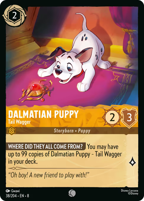Dalmatian Puppy - Tail Wagger Disney Lorcana card