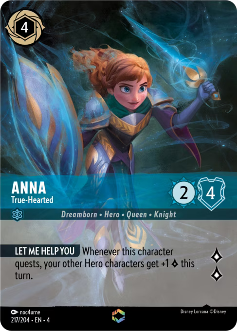 Anna - True-Hearted Disney Lorcana card