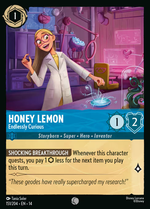Honey Lemon - Endlessly Curious Disney Lorcana card