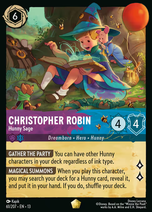 Christopher Robin - Hunny Sage Disney Lorcana card