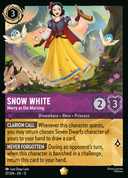 Snow White - Merry as the Morning Disney Lorcana card