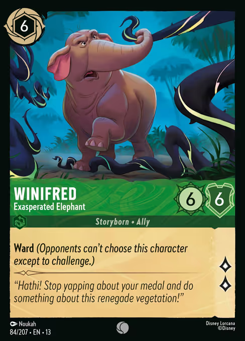 Winifred - Exasperated Elephant Disney Lorcana card