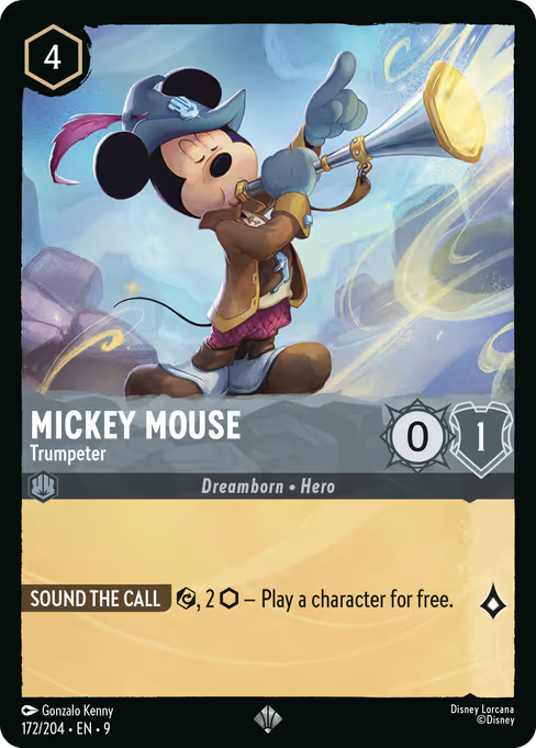 Mickey Mouse - Trumpeter Disney Lorcana card