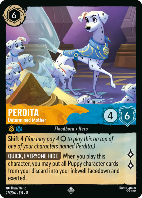 Perdita - Determined Mother Disney Lorcana card