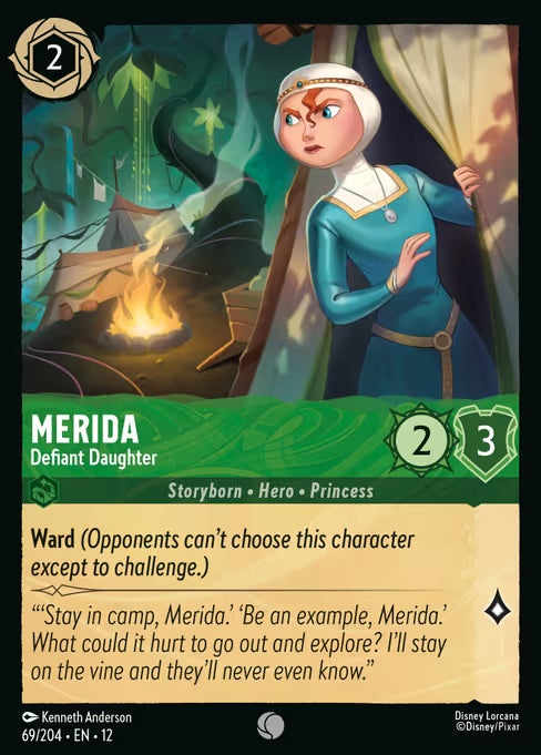 Merida - Defiant Daughter Disney Lorcana card