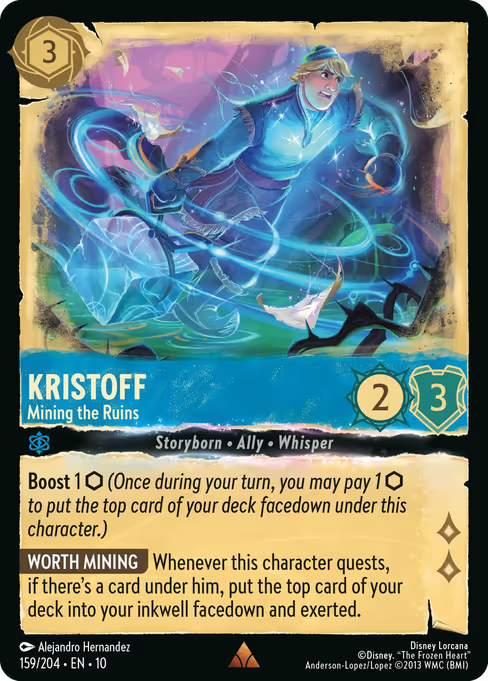 Kristoff - Mining the Ruins Disney Lorcana card