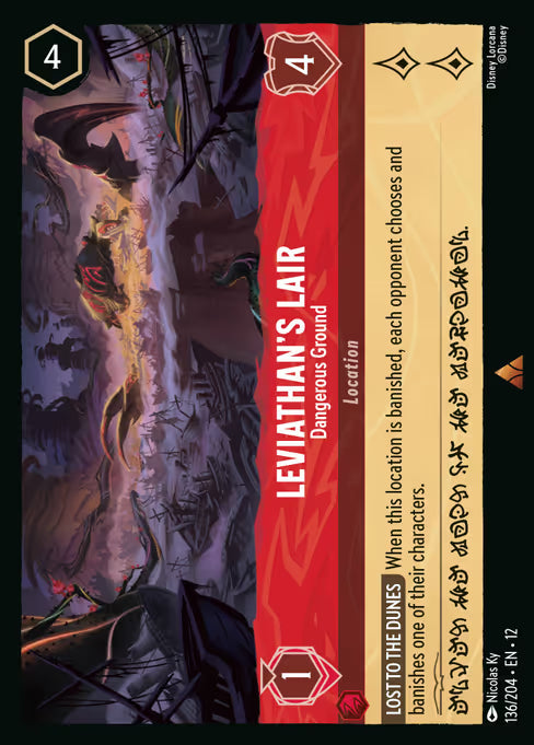 Leviathan's Lair - Dangerous Ground Disney Lorcana card