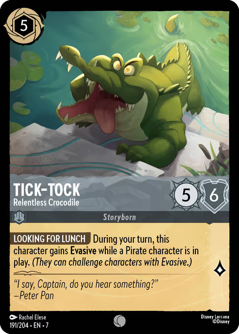 Tick-Tock - Relentless Crocodile Disney Lorcana card