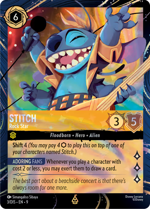 Stitch - Rock Star Disney Lorcana card