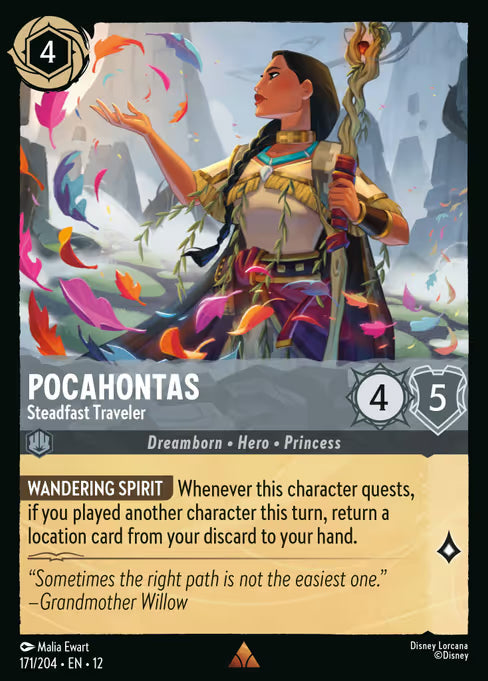Pocahontas - Steadfast Traveler Disney Lorcana card