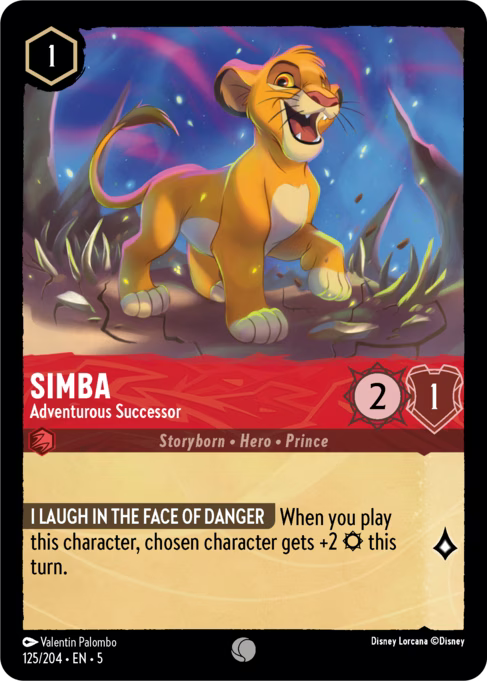 Simba - Adventurous Successor Disney Lorcana card