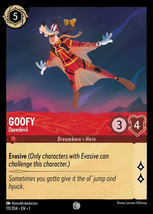 Goofy - Daredevil Disney Lorcana card