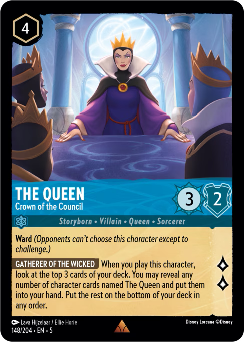 The Queen - Crown of the Council Disney Lorcana card