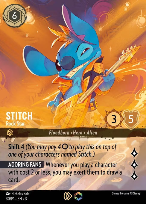 Stitch - Rock Star Disney Lorcana card
