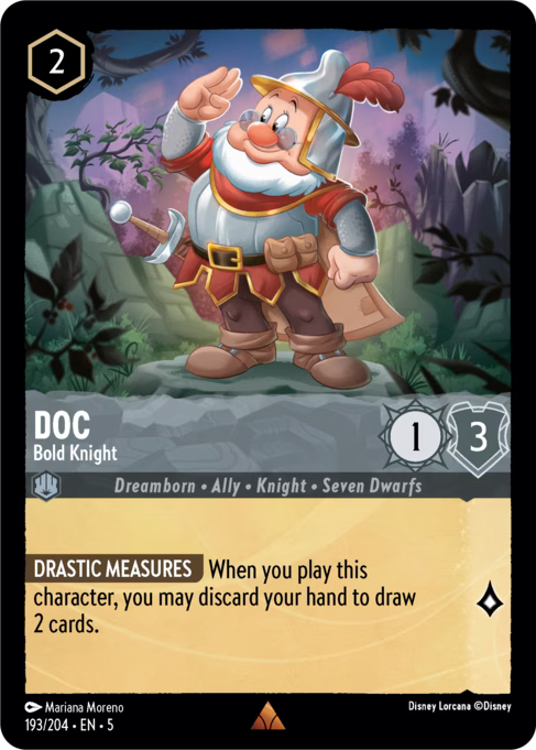 Doc - Bold Knight Disney Lorcana card
