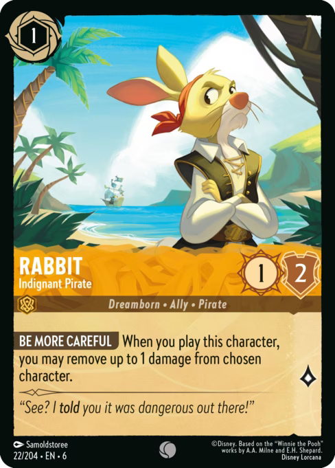 Rabbit - Indignant Pirate Disney Lorcana card