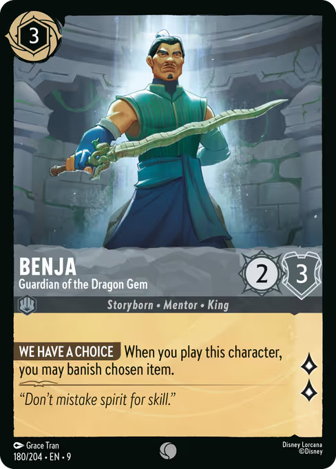 Benja - Guardian of the Dragon Gem Disney Lorcana card