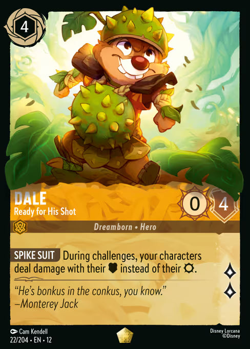 Dale - Ready for His Shot Disney Lorcana card