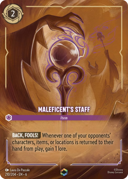 Maleficent's Staff Disney Lorcana card