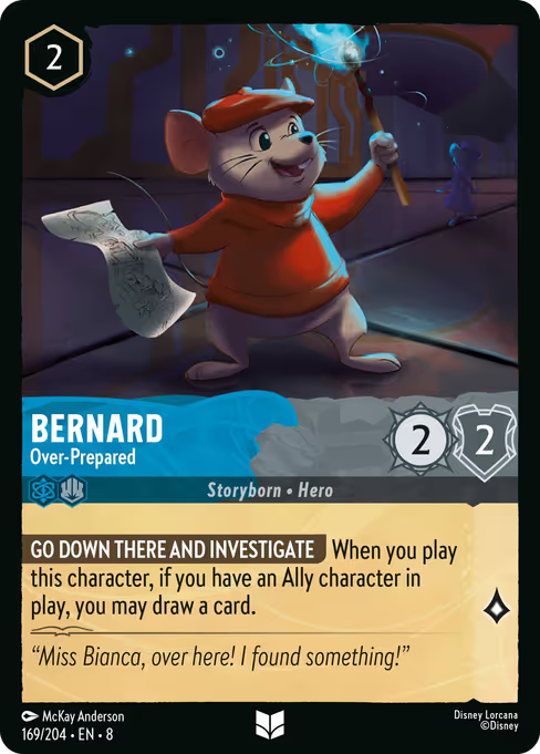 Bernard - Over-Prepared Disney Lorcana card