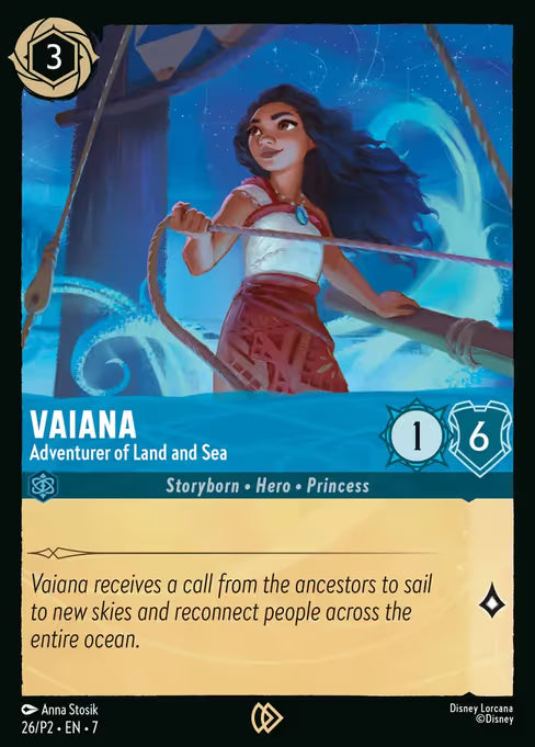 Moana - Adventurer of Land and Sea Disney Lorcana card