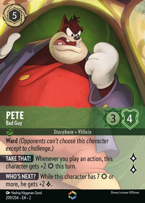 Pete - Bad Guy Disney Lorcana card