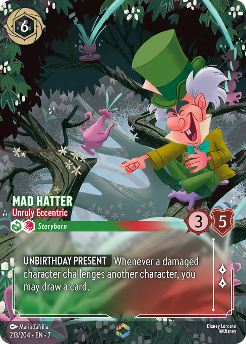 Mad Hatter - Unruly Eccentric Disney Lorcana card