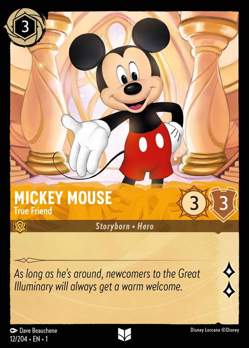 Mickey Mouse - True Friend Disney Lorcana card