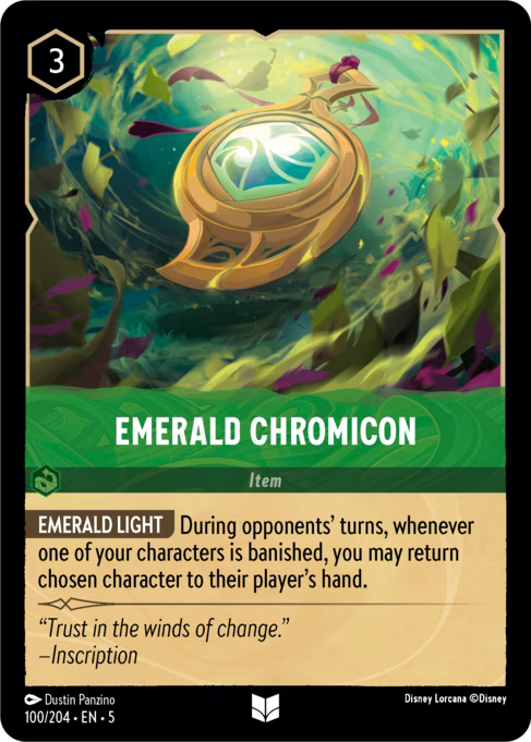 Emerald Chromicon Disney Lorcana card