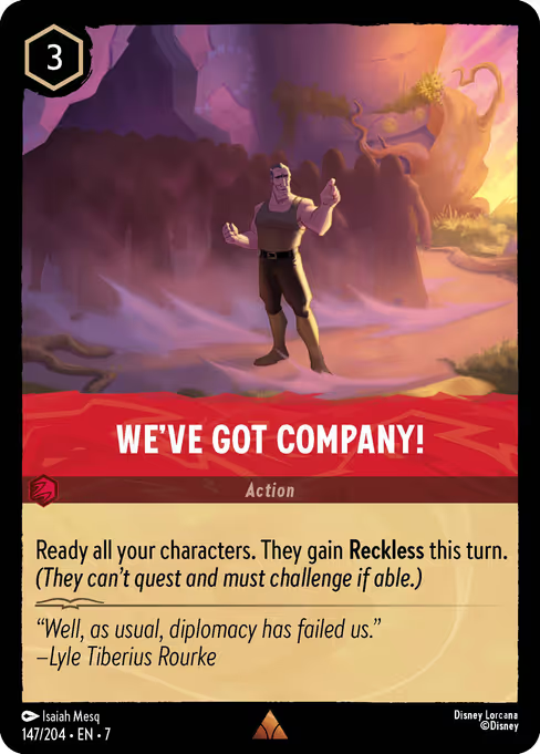 We've Got Company! Disney Lorcana card