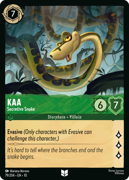 Kaa - Secretive Snake Disney Lorcana card