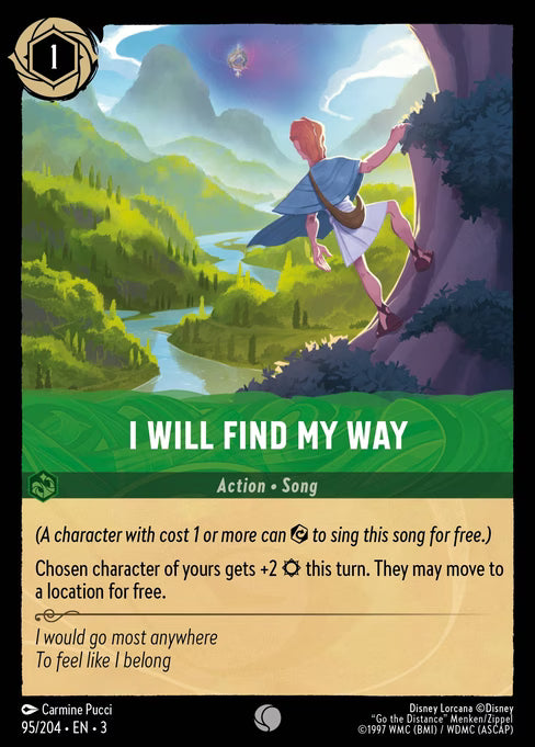 I Will Find My Way Disney Lorcana card