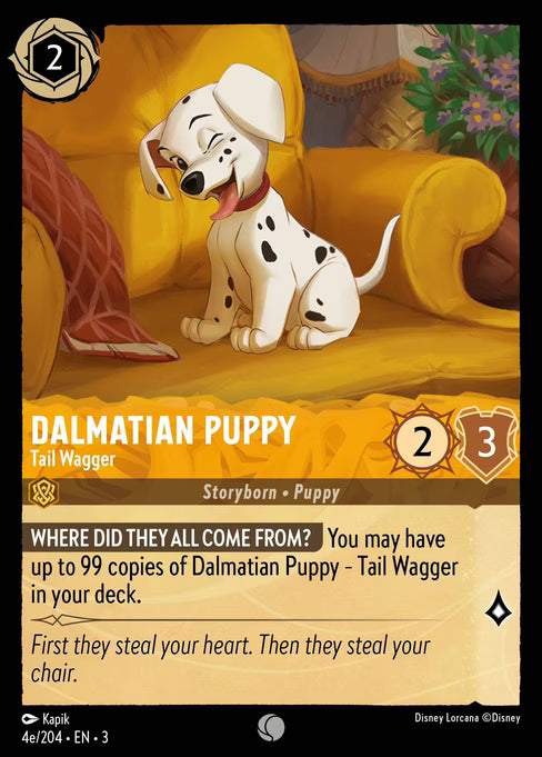 Dalmatian Puppy - Tail Wagger Disney Lorcana card